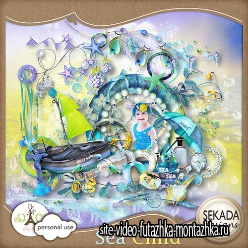 Детский морской скрап-комплект - Детское море