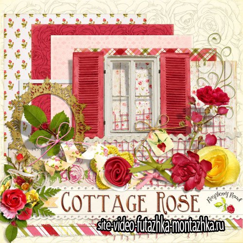 Scrap - Cottage Rose PNG and JPG