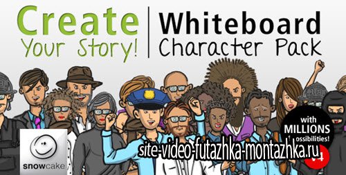 After Effect Project - Create Your Story Whiteboard Character Pack