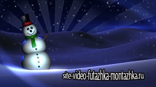 Новогодняя видео заставка - Забавный снеговик