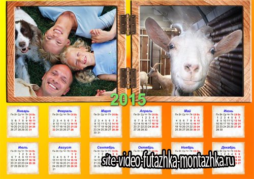 Настенный календарь - Удачный год козы