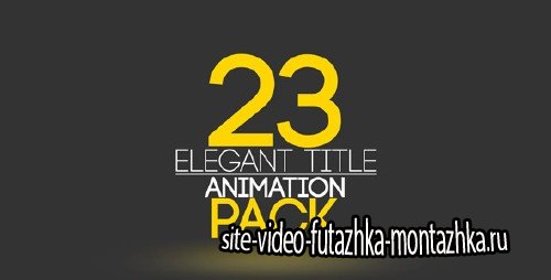 23 Elegant Title Animation - Project for After Effects (Videohive)