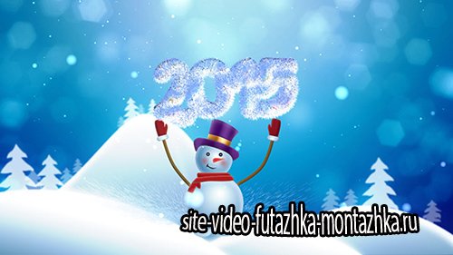 Новогодний HD футаж - Snowman -2015