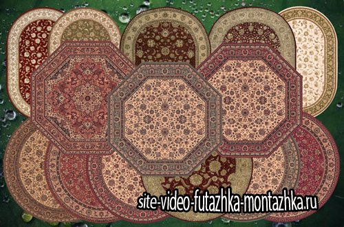 Клипарт Овальные и круглые ковры для виртуального декора