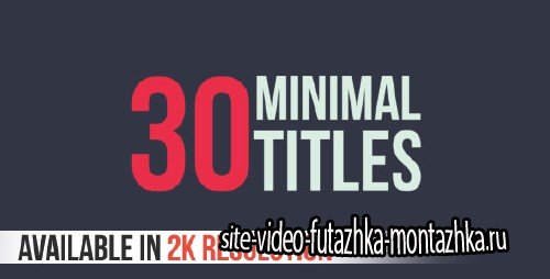 30 Minimal Titles - Project for After Effects (Videohive)