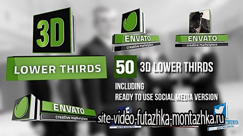 3D Lower Thirds (50 Items) - Project for After Effects (Videohive)