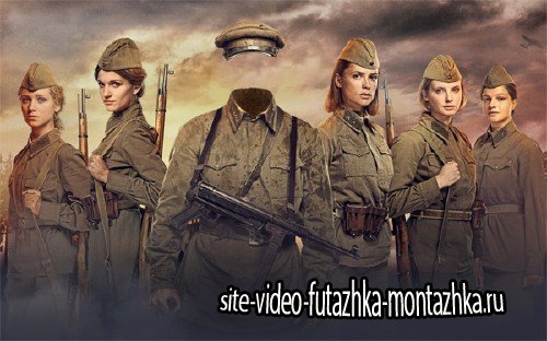 Шаблон для Photoshop - Солдаты Второй мировой