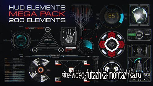 HUD Elements Mega Pack - Project for After Effects (Videohive)