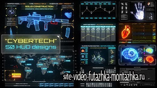 CyberTech HUD Infographic Pack - Project for After Effects (Videohive)