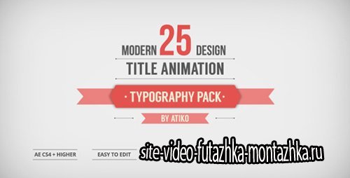 25 Design Titles Animation - Typography Pack - Project for After Effects (Videohive)