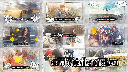 Watercolor & Doodles SlideShow - Project for After Effects (Videohive)