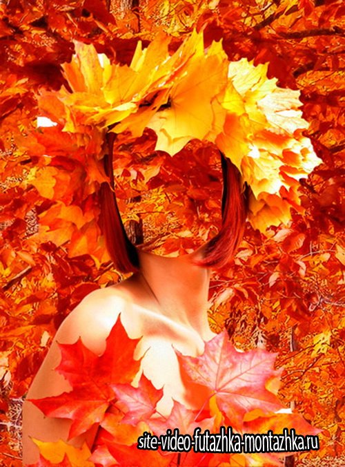 Шаблон для фотошопа  - Осень золотая