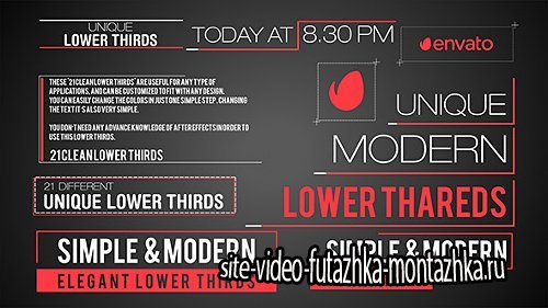 21 Modern Lower Third - Project for After Effects (Videohive)
