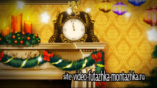 футаж - Новогодняя видео заставка 2016