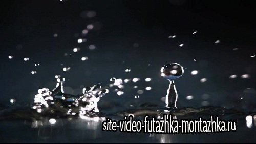 Видео футаж HD - Капли воды