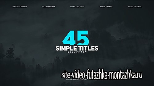 45 Simple Titles - Project for After Effects (Videohive)
