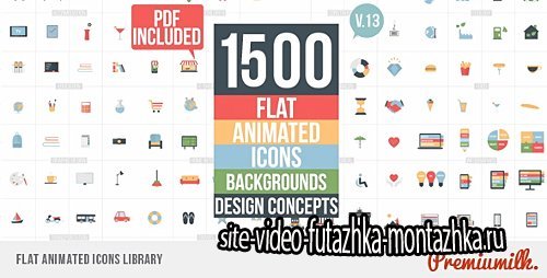 Flat Animated Icons Library V.13 - Project for After Effects (Videohive)