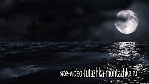 Видео футаж HD - Луна и Море