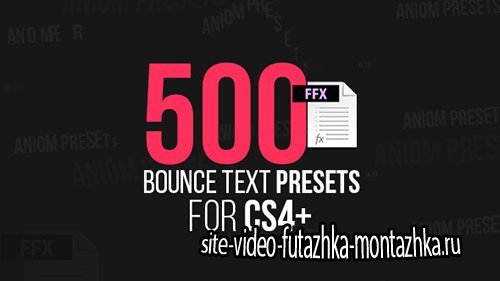 500 Bounce Text Presets - After Effects Presets (Videohive)