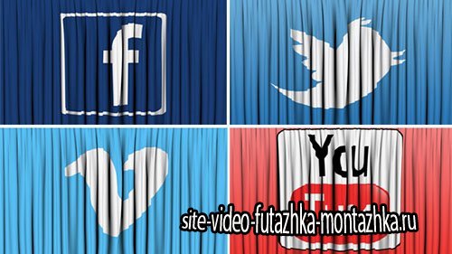 Social Network Curtain Open - Motion Graphics (Videohive)