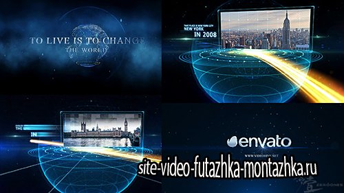 Earth line And Postcard Opener - Project for After Effects (Videohive)