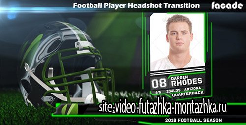 Football Player Headshot Transition - Project for After Effects (Videohive)