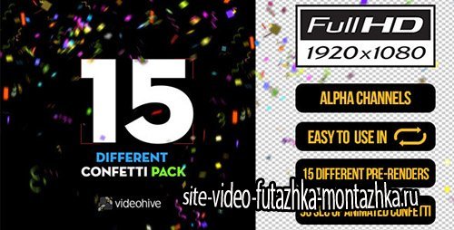 15 Confetti Pack - Motion Graphics (Videohive)