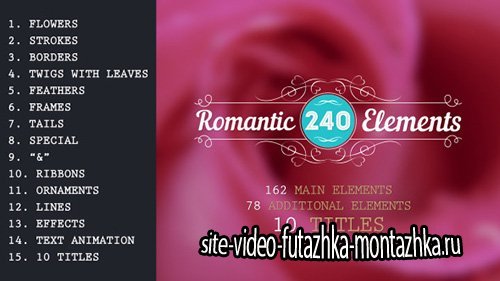 Romantic Elements & Titles - Project for After Effects (Videohive)