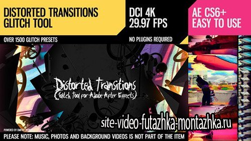 Distorted Transitions (Glitch Tool) - Project for After Effects (Videohive)